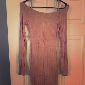 Long sleeve off the shoulder dress